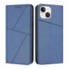 For iPhone 15 Strong Magnetic Frosted Flip Leather Phone Case(Royal Blue) - 1