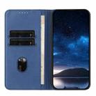 For iPhone 15 Strong Magnetic Frosted Flip Leather Phone Case(Royal Blue) - 3
