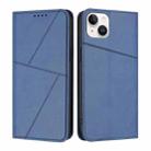 For iPhone 14 Plus Strong Magnetic Frosted Flip Leather Phone Case(Royal Blue) - 1