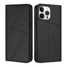 For iPhone 13 Pro Max Strong Magnetic Frosted Flip Leather Phone Case(Black) - 1