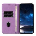 For iPhone 13 Pro Strong Magnetic Frosted Flip Leather Phone Case(Light Purple) - 3