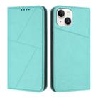 For iPhone 13 Strong Magnetic Frosted Flip Leather Phone Case(Light Blue) - 1