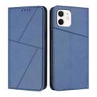 For iPhone 12 / 12 Pro Strong Magnetic Frosted Flip Leather Phone Case(Royal Blue) - 1