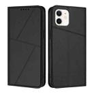 For iPhone 12 / 12 Pro Strong Magnetic Frosted Flip Leather Phone Case(Black) - 1