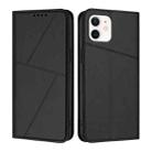 For iPhone 12 mini Strong Magnetic Frosted Flip Leather Phone Case(Black) - 1