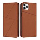 For iPhone 11 Pro Max Strong Magnetic Frosted Flip Leather Phone Case(Coffee Color) - 1