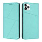 For iPhone 11 Pro Max Strong Magnetic Frosted Flip Leather Phone Case(Light Blue) - 1