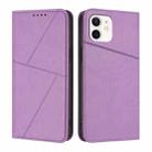 For iPhone 11 Strong Magnetic Frosted Flip Leather Phone Case(Light Purple) - 1