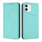 For iPhone 11 Strong Magnetic Frosted Flip Leather Phone Case(Light Blue) - 1