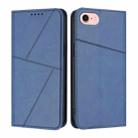 For iPhone SE 2022 / SE 2020 / 8 / 7 Strong Magnetic Frosted Flip Leather Phone Case(Royal Blue) - 1