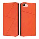 For iPhone SE 2022 / SE 2020 / 8 / 7 Strong Magnetic Frosted Flip Leather Phone Case(Orange) - 1