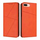 For iPhone 8 Plus / 7 Plus / 6 Plus Strong Magnetic Frosted Flip Leather Phone Case(Orange) - 1
