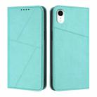 For iPhone XR Strong Magnetic Frosted Flip Leather Phone Case(Light Blue) - 1