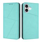For iPhone 17 Strong Magnetic Frosted Flip Leather Phone Case(Light Blue) - 1