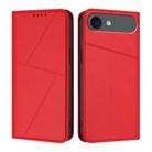For iPhone 17 Air Strong Magnetic Frosted Flip Leather Phone Case(Red) - 1