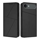 For iPhone 17 Air Strong Magnetic Frosted Flip Leather Phone Case(Black) - 1