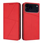 For iPhone 17 Pro Max Strong Magnetic Frosted Flip Leather Phone Case(Red) - 1