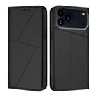 For iPhone 17 Pro Max Strong Magnetic Frosted Flip Leather Phone Case(Black) - 1