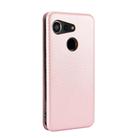 For Kyocera Android One S6 Carbon Fiber Texture Horizontal Flip TPU + PC + PU Leather Case with Card Slot(Pink) - 3