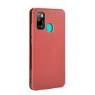 For Ulefone Note 9P Carbon Fiber Texture Horizontal Flip TPU + PC + PU Leather Case with Card Slot(Brown) - 3