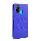 For Ulefone Note 9P Carbon Fiber Texture Horizontal Flip TPU + PC + PU Leather Case with Card Slot(Blue) - 3