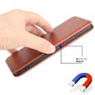 For iPod Touch 5 / 6 / 7 Carbon Fiber Texture Horizontal Flip TPU + PC + PU Leather Case with Card Slot(Brown) - 5