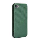 For iPod Touch 5 / 6 / 7 Carbon Fiber Texture Horizontal Flip TPU + PC + PU Leather Case with Card Slot(Green) - 4