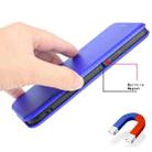 For iPod Touch 5 / 6 / 7 Carbon Fiber Texture Horizontal Flip TPU + PC + PU Leather Case with Card Slot(Blue) - 5