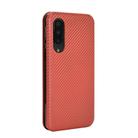 For Sharp Aquos Zero 5G Basic Carbon Fiber Texture Horizontal Flip TPU + PC + PU Leather Case with Card Slot(Brown) - 3