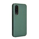 For Sharp Aquos Zero 5G Basic Carbon Fiber Texture Horizontal Flip TPU + PC + PU Leather Case with Card Slot(Green) - 3