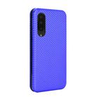 For Sharp Aquos Zero 5G Basic Carbon Fiber Texture Horizontal Flip TPU + PC + PU Leather Case with Card Slot(Blue) - 3