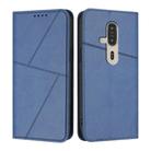 For Fujitsu FCNT Rakuraku F-53E Strong Magnetic Frosted Flip Leather Phone Case(Royal Blue) - 1