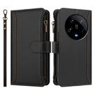 For Xiaomi 14 Ultra Magnetic Closure 9 Card Slots Zipper Leather Case with Hand Strap(Black) - 2