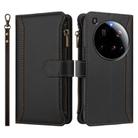 For Xiaomi 15 Ultra Magnetic Closure 9 Card Slots Zipper Leather Case with Hand Strap(Black) - 2
