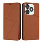 For Itel A50 Strong Magnetic Frosted Flip Leather Phone Case(Coffee Color) - 1