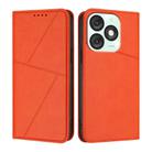 For Itel A50 Strong Magnetic Frosted Flip Leather Phone Case(Orange) - 1