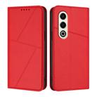 For Itel S25 Strong Magnetic Frosted Flip Leather Phone Case(Red) - 1