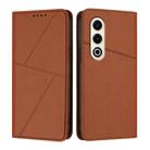 For Itel S25 Strong Magnetic Frosted Flip Leather Phone Case(Coffee Color) - 1