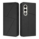 For Itel S25 Strong Magnetic Frosted Flip Leather Phone Case(Black) - 1