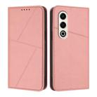 For Itel S25 Strong Magnetic Frosted Flip Leather Phone Case(Pink) - 1