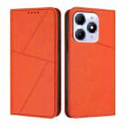 For itel A90 Strong Magnetic Frosted Flip Leather Phone Case(Orange) - 1