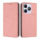 For itel A90 Strong Magnetic Frosted Flip Leather Phone Case(Pink) - 1