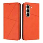 For itel A95 Strong Magnetic Frosted Flip Leather Phone Case(Orange) - 1