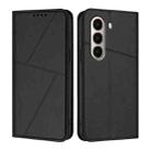For itel A95 Strong Magnetic Frosted Flip Leather Phone Case(Black) - 1
