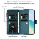For Ulefone Note 14 Magnetic Closure 9 Card Slots Zipper Leather Case with Hand Strap(Dark Green) - 3