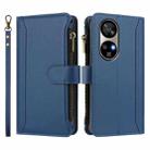 For Ulefone Note 17 Pro Magnetic Closure 9 Card Slots Zipper Leather Case with Hand Strap(Dark Blue) - 2