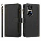 For Ulefone Note 17 Pro Magnetic Closure 9 Card Slots Zipper Leather Case with Hand Strap(Black) - 2