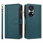 For Ulefone Note 17 Pro Magnetic Closure 9 Card Slots Zipper Leather Case with Hand Strap(Dark Green) - 2