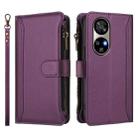 For Ulefone Note 17 Pro Magnetic Closure 9 Card Slots Zipper Leather Case with Hand Strap(Purple) - 2