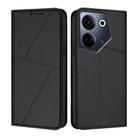 For Tecno Camon 20 / Camon 20 Pro 4G Strong Magnetic Frosted Flip Leather Phone Case(Black) - 1